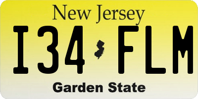 NJ license plate I34FLM