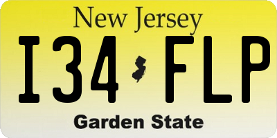 NJ license plate I34FLP