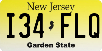 NJ license plate I34FLQ