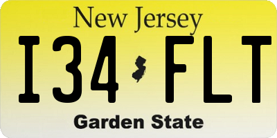 NJ license plate I34FLT