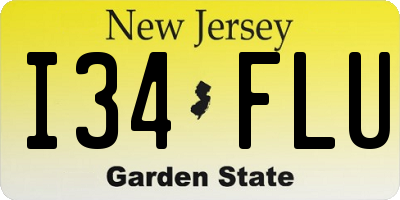 NJ license plate I34FLU