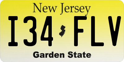 NJ license plate I34FLV