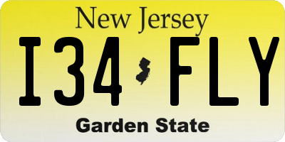 NJ license plate I34FLY