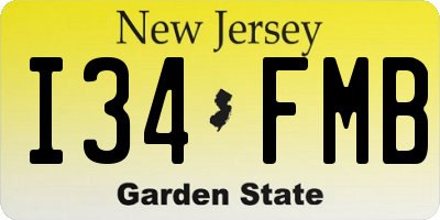 NJ license plate I34FMB
