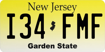 NJ license plate I34FMF