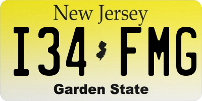 NJ license plate I34FMG