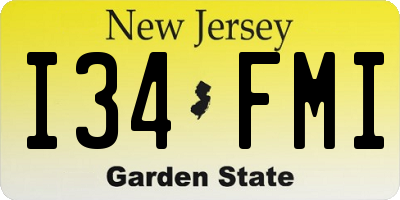 NJ license plate I34FMI