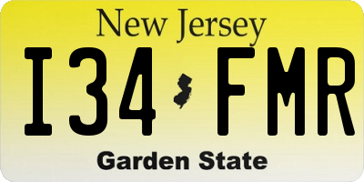 NJ license plate I34FMR