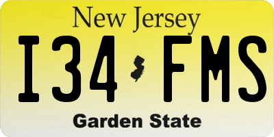 NJ license plate I34FMS
