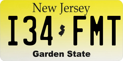 NJ license plate I34FMT