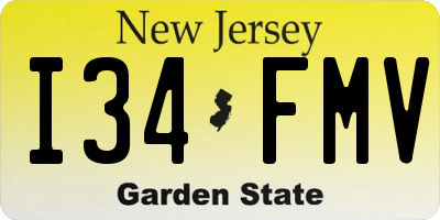 NJ license plate I34FMV