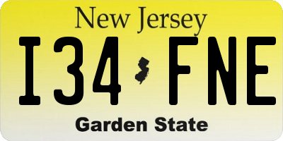 NJ license plate I34FNE