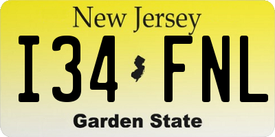 NJ license plate I34FNL