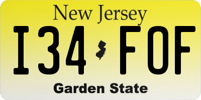 NJ license plate I34FOF