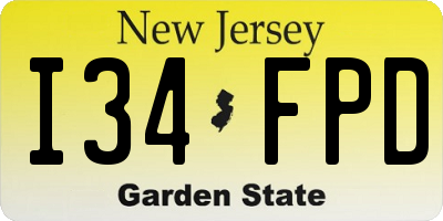 NJ license plate I34FPD