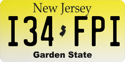 NJ license plate I34FPI