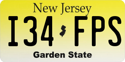 NJ license plate I34FPS