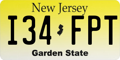 NJ license plate I34FPT