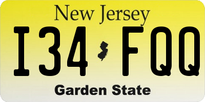 NJ license plate I34FQQ