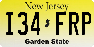 NJ license plate I34FRP