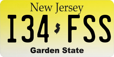 NJ license plate I34FSS