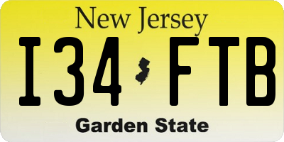NJ license plate I34FTB