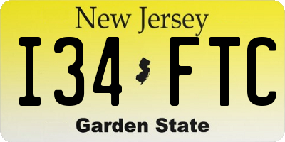 NJ license plate I34FTC
