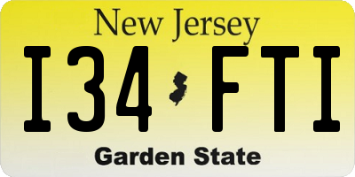 NJ license plate I34FTI