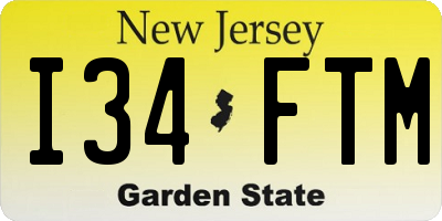 NJ license plate I34FTM