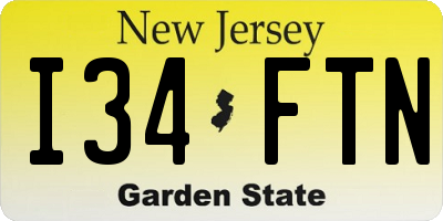 NJ license plate I34FTN