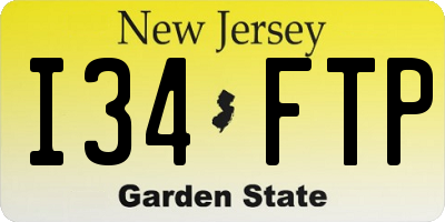 NJ license plate I34FTP