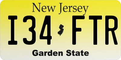 NJ license plate I34FTR