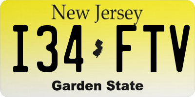 NJ license plate I34FTV