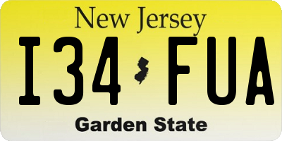 NJ license plate I34FUA