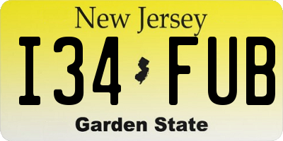 NJ license plate I34FUB