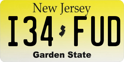 NJ license plate I34FUD