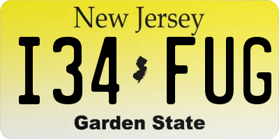 NJ license plate I34FUG