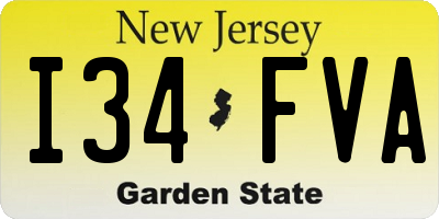 NJ license plate I34FVA