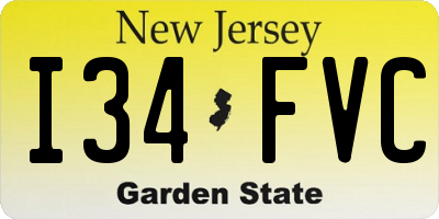 NJ license plate I34FVC