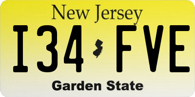 NJ license plate I34FVE