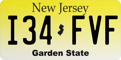 NJ license plate I34FVF