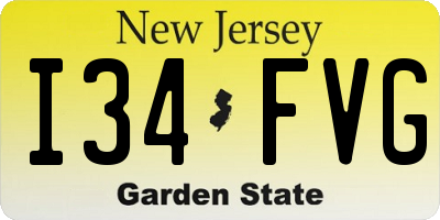 NJ license plate I34FVG
