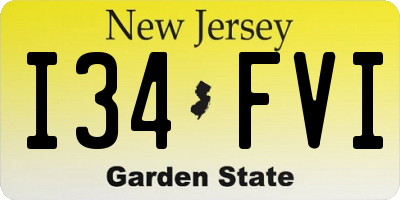NJ license plate I34FVI