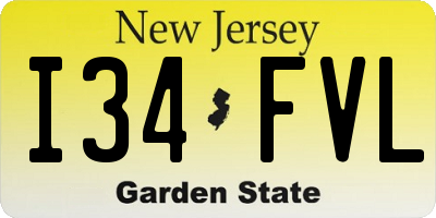 NJ license plate I34FVL