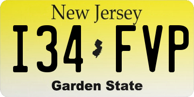 NJ license plate I34FVP