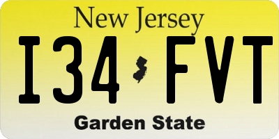 NJ license plate I34FVT