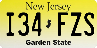 NJ license plate I34FZS