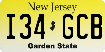 NJ license plate I34GCB