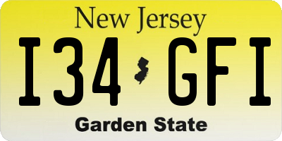 NJ license plate I34GFI