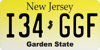 NJ license plate I34GGF